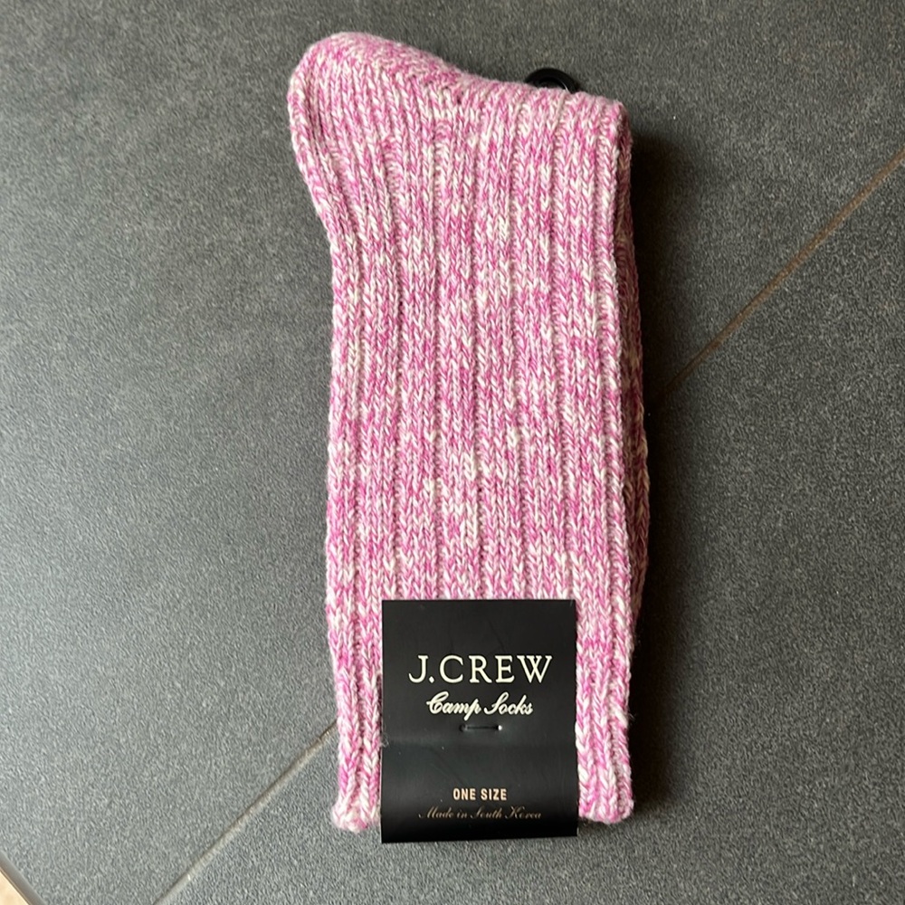 Women’s J Crew Socks Pink NEW